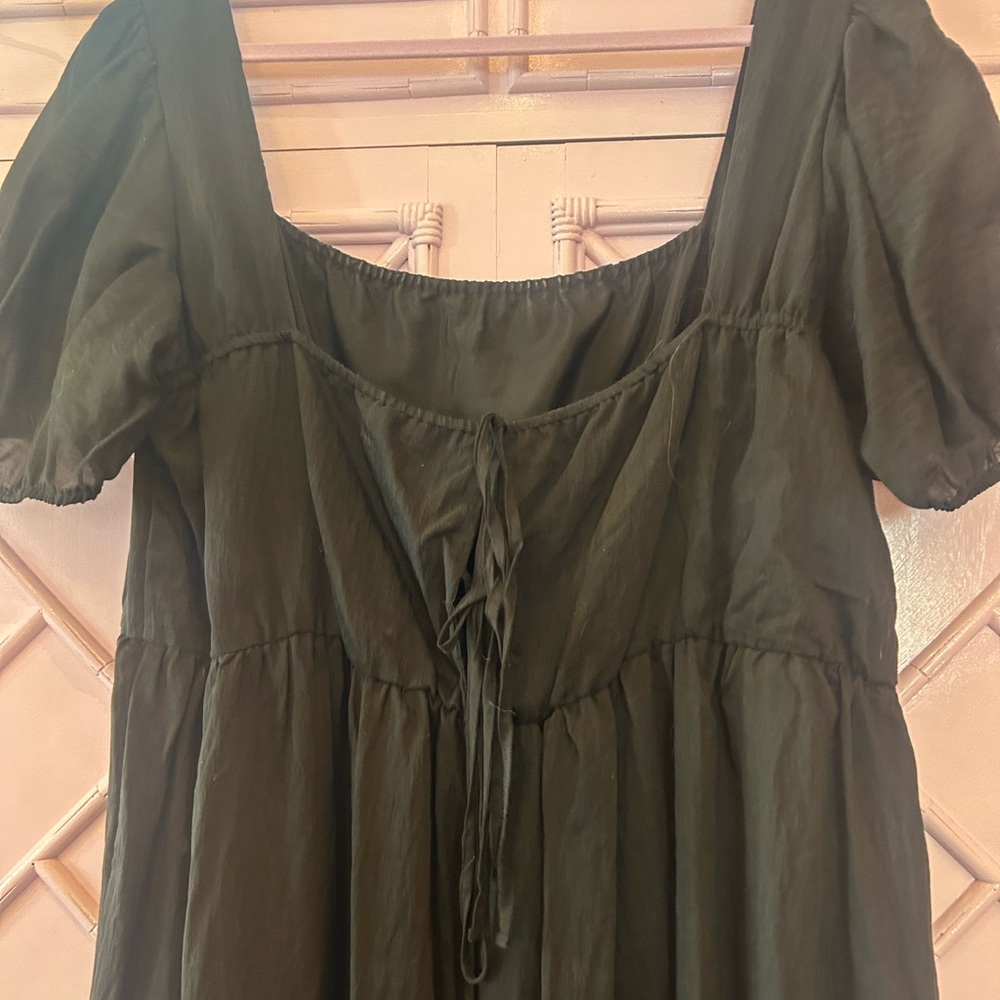 Plus Size Eloquii Sheered Puff Sleeve Tiered Midi Dress 22 - Picture 4 of 8
